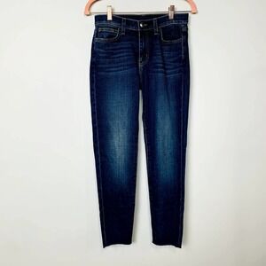 L'Agence NWOT Blue Dark Wash Mid-Rise Classic Cropped Skinny Denim Jeans Size 27